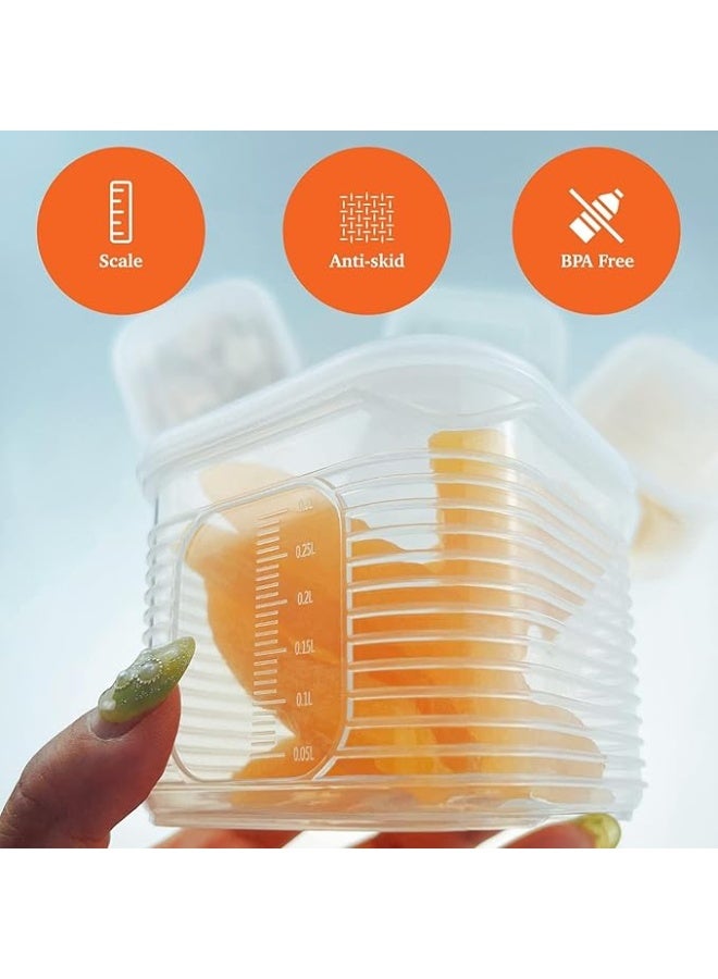 Food Storage Container Set With Lids - BPA Free Plastic Food Containers for Pantry Organization and Storage With 7 PCS Mini Fridge Organizers for Refrigerator, Kitchen, Countertop - Image 4