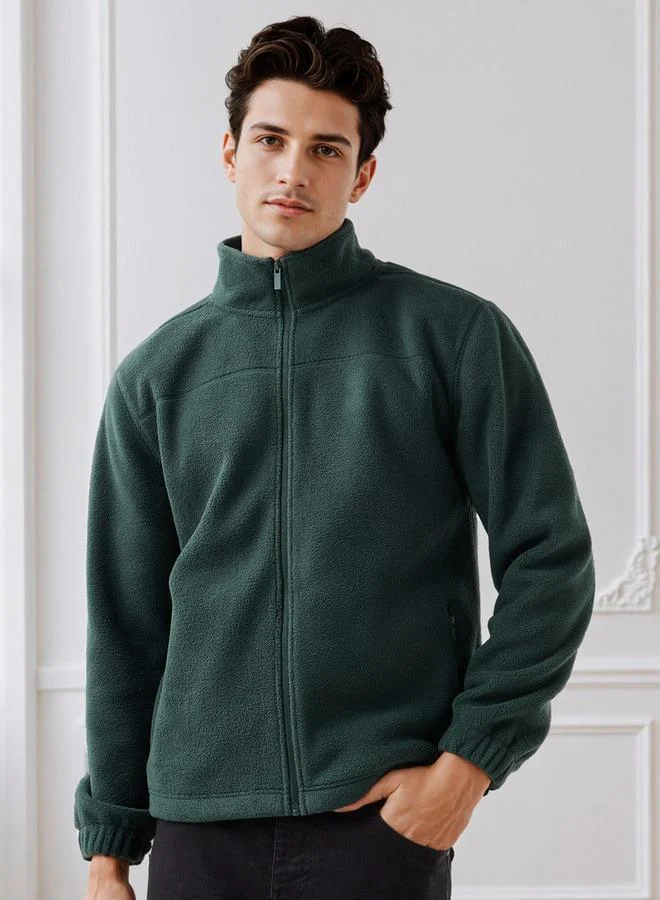 سبلاش فيڤ Men's Regular Fit Fleece Zip Closure Jacket
