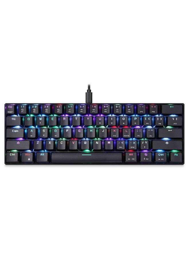 61 Keys Portable Wired USB Mechanical Keyboard 60% RGB LED Backlit Type-C Gaming/Office Keyboard for Mac, Android, Windows Kailh Box Switch - Image 4