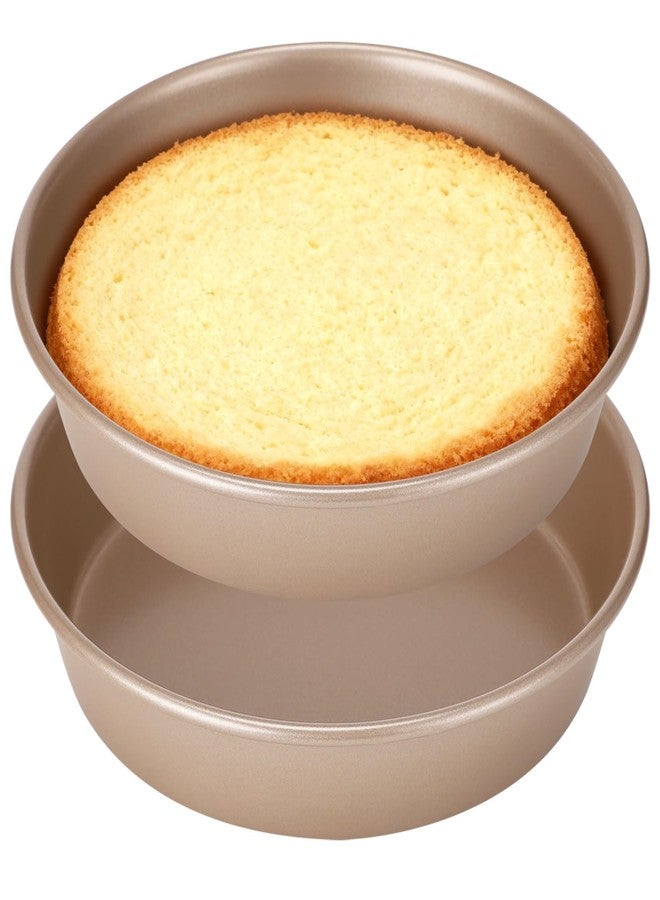 DORMIYA 2 Pcs 9 Inch Round Cake Pans Set, Deep Nonstick Cake Pan, 1 MM Thick Baking Pan with 2 inch Deep, Carbon Steel Layer Circle Cake Pan for Pizza, Cake, and Home Baking - Image 1