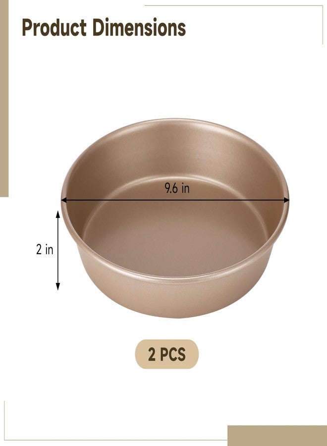 DORMIYA 2 Pcs 9 Inch Round Cake Pans Set, Deep Nonstick Cake Pan, 1 MM Thick Baking Pan with 2 inch Deep, Carbon Steel Layer Circle Cake Pan for Pizza, Cake, and Home Baking - Image 2