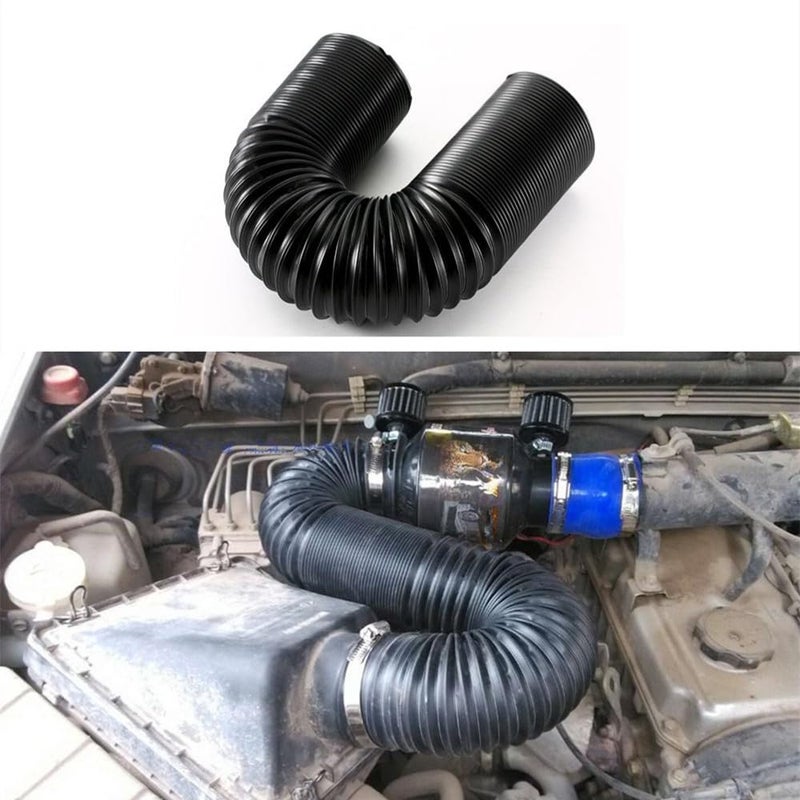 AotoKoop 3 inch Universal Cold Air Intake Pipe Flexible 76mm ID Intake Hose Adjustable 10 to 40 Length for Custom Performance Air Systems - Image 2