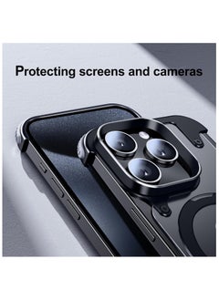 Generic Metal Phone Case for iPhone 14 Pro Max Black with Phone Screen Protector  - Image 5