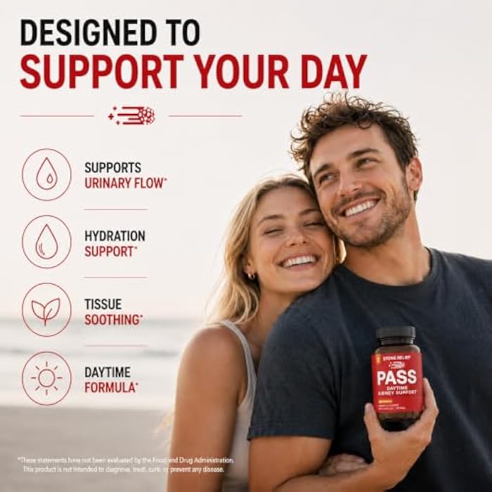STONE RELIEF Chanca Piedra Herbal Kidney Support – Daytime Formula for Urinary Flow, Hydration & Routine Use | 180 Capsules - Image 4