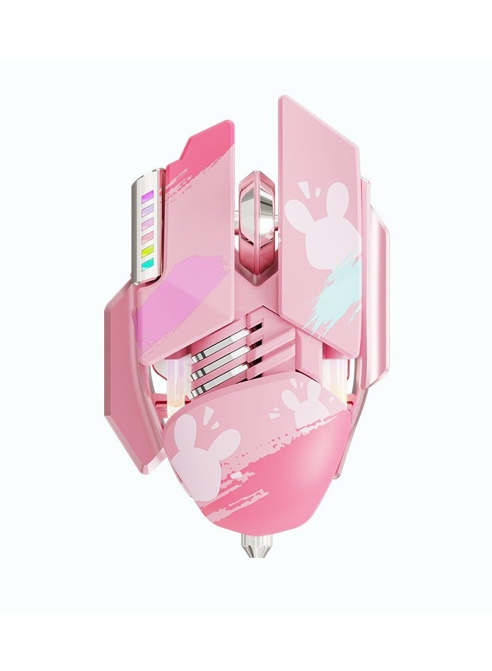 M7 Gaming Mouse, 2.4G Wireless Programmable Bluetooth Mouse, Compact And Lightweight Mechanical Mouse, Sturdy And Durable Programming Computer Mouse, (1pc, Pink) - Image 1