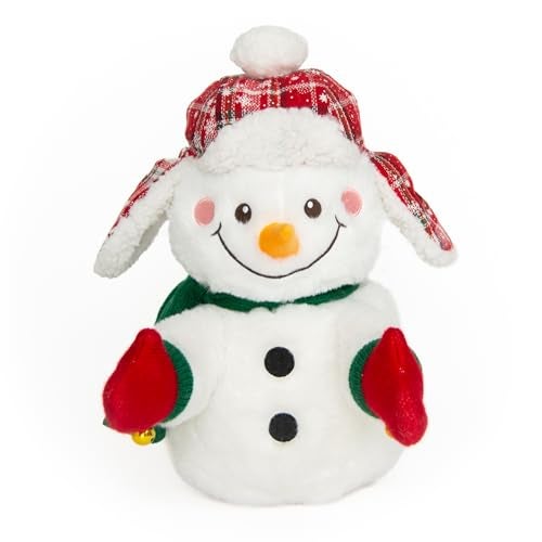 Cuddle Barn Animated Plush Snowman Christmas Cheer Charlie Claps Hands and Ears Flap to Song If Youre Happy for Xmas Clap Your Hands Musical Holiday Toy and Decor Gift for Toddlers and Kids 13 - Image 1