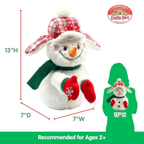 Cuddle Barn Animated Plush Snowman Christmas Cheer Charlie Claps Hands and Ears Flap to Song If Youre Happy for Xmas Clap Your Hands Musical Holiday Toy and Decor Gift for Toddlers and Kids 13 - Image 5