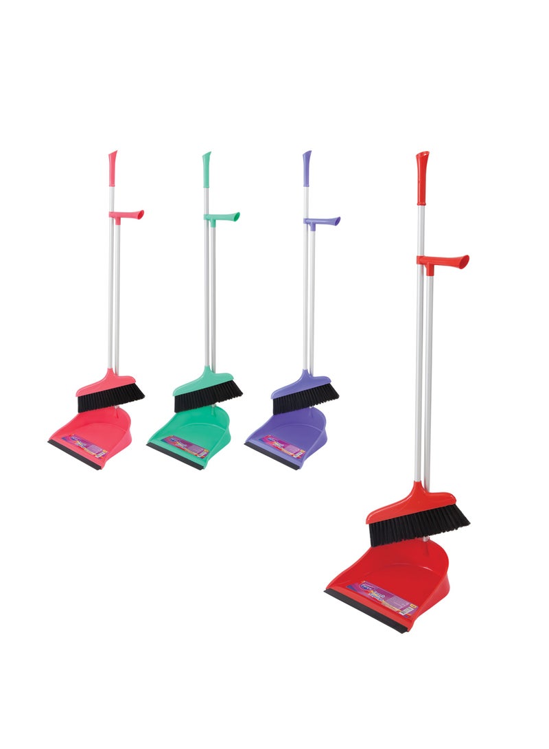 PAREX BROOM WITH DUSTPAN  ASSORTED COLORS - Image 1