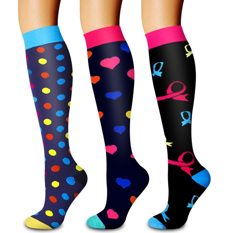 Laite Hebe 3 Pack Compression Sock-Compression Sock For Women and Men Circulation -Best for Running,Athletic Sports - Image 1