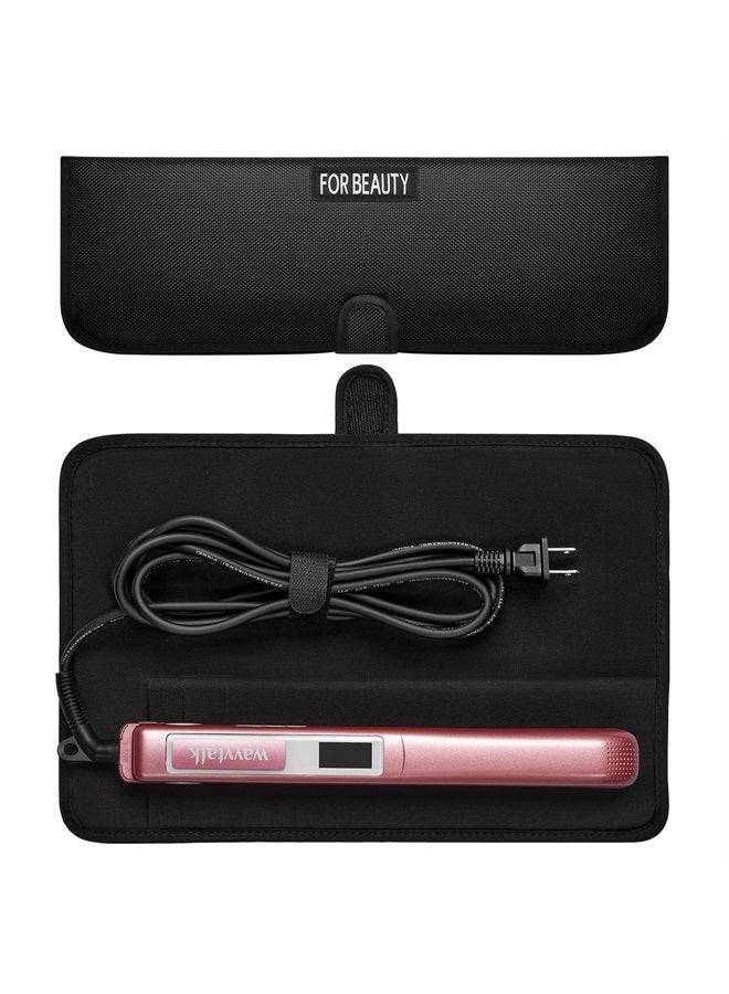 Wavytalk Flat Iron Heat Resistant Pouch, Hair Tools Bag for Travelling&Storage, Curling Iron Cover Bag Hot Hair Tools Storage Bag, Travel Case Cover Pouch for Hair Styling Tools - Image 1