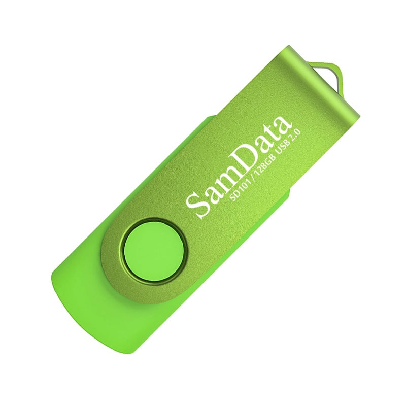 SamData 128GB USB Flash Drives 1 Pack 128GB Thumb Drives Memory Stick Jump Drive with LED Light for Storage and Backup (1 Pack Green) - Image 2
