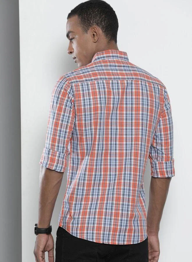The Indian Garage Co The Indian Garage Co Men Multi Slim Fit Checked Casual Shirt