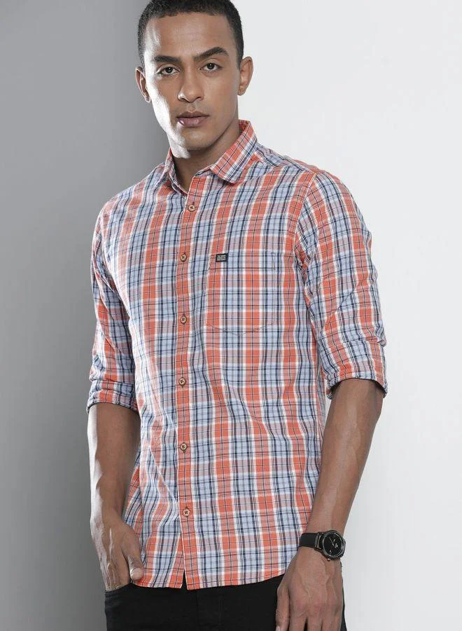 The Indian Garage Co The Indian Garage Co Men Multi Slim Fit Checked Casual Shirt