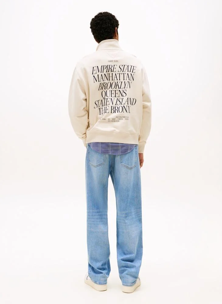تومي جينز Relaxed Cotton Zip Sweatshirt