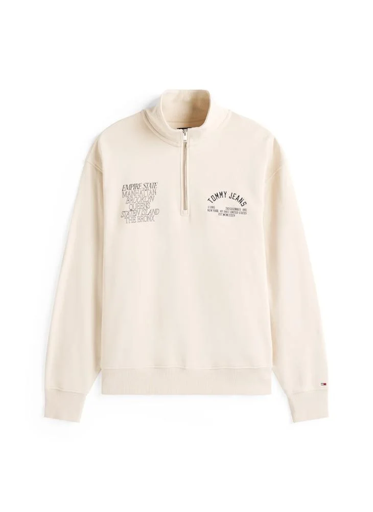 TOMMY JEANS Relaxed Cotton Zip Sweatshirt