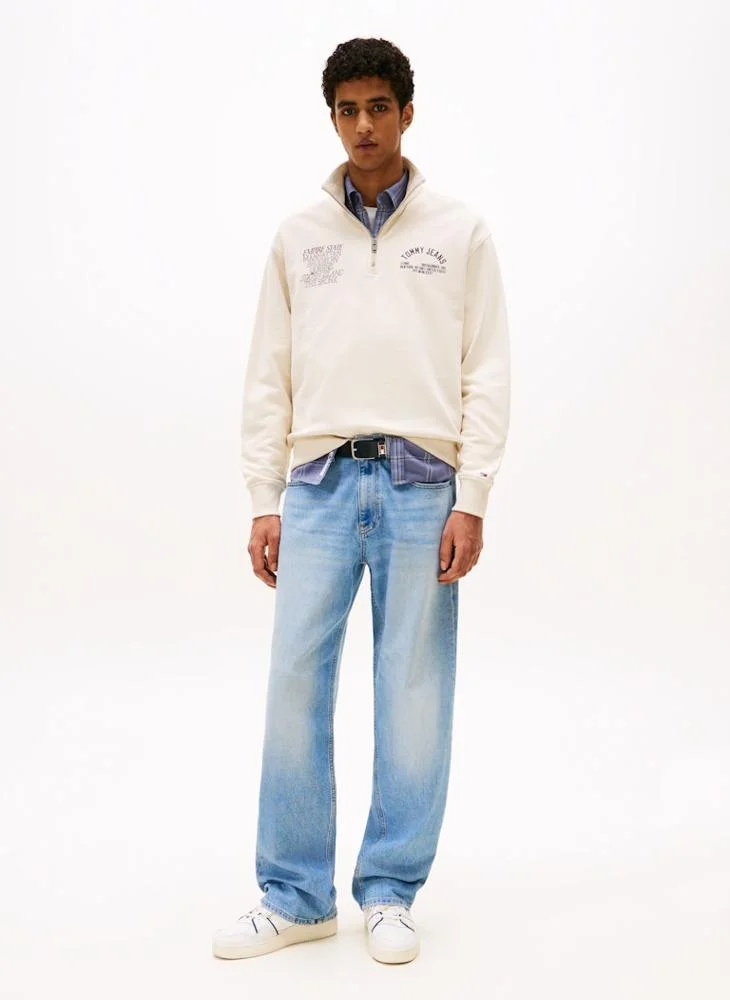 TOMMY JEANS Relaxed Cotton Zip Sweatshirt
