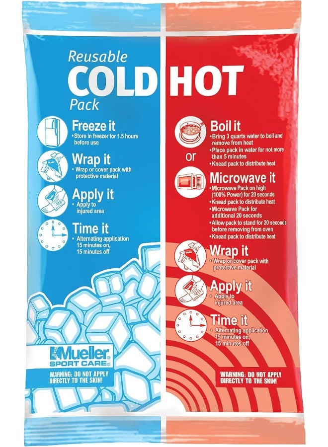 Mueller Small Reusable Cold Hot Pack | Gel Ice & Heat Therapy Pack| Freezer & Microwave Safe | for Pain Relief, Injuries, Sprains & Muscle Aches, 1-Piece - Image 1