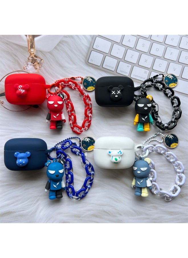 Generic - Suitable For Vivo TWS 4 Wireless Bluetooth Headset Protective Case IQOO TWS 2 Cartoon Charging Box Soft Case-Colour:07+pendant-Model:iQOO TWS 2 - Image 1