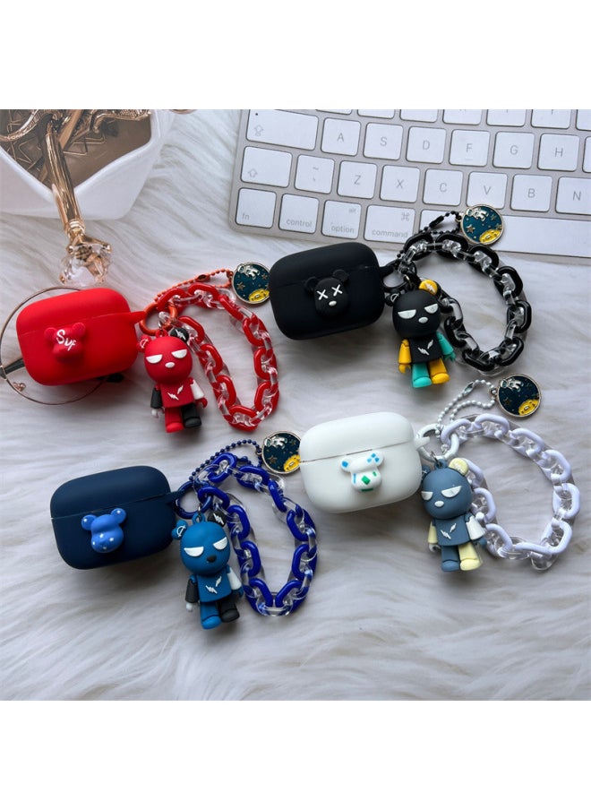 Generic - Suitable For Vivo TWS 4 Wireless Bluetooth Headset Protective Case IQOO TWS 2 Cartoon Charging Box Soft Case-Colour:07+pendant-Model:iQOO TWS 2 - Image 1