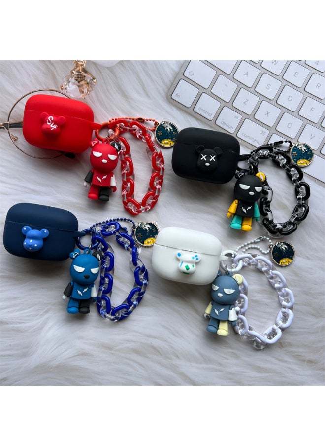 Generic - Suitable For Vivo TWS 4 Wireless Bluetooth Headset Protective Case IQOO TWS 2 Cartoon Charging Box Soft Case-Colour:07+pendant-Model:iQOO TWS 2 - Image 1