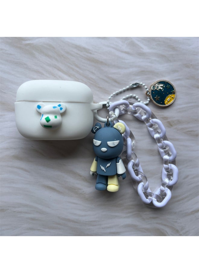 Generic - Suitable For Vivo TWS 4 Wireless Bluetooth Headset Protective Case IQOO TWS 2 Cartoon Charging Box Soft Case-Colour:07+pendant-Model:iQOO TWS 2 - Image 1