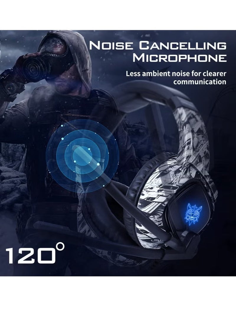 ELTRAZONE K19 Professional Gaming Headphone with RGB Backlight – Premium Stereo Sound, Noise-Canceling Microphone, Adjustable Headband, Comfortable Over-Ear Cushions, Compatible with PC, PS4, Xbox, Mobile Devices, and More – Gray - Image 4