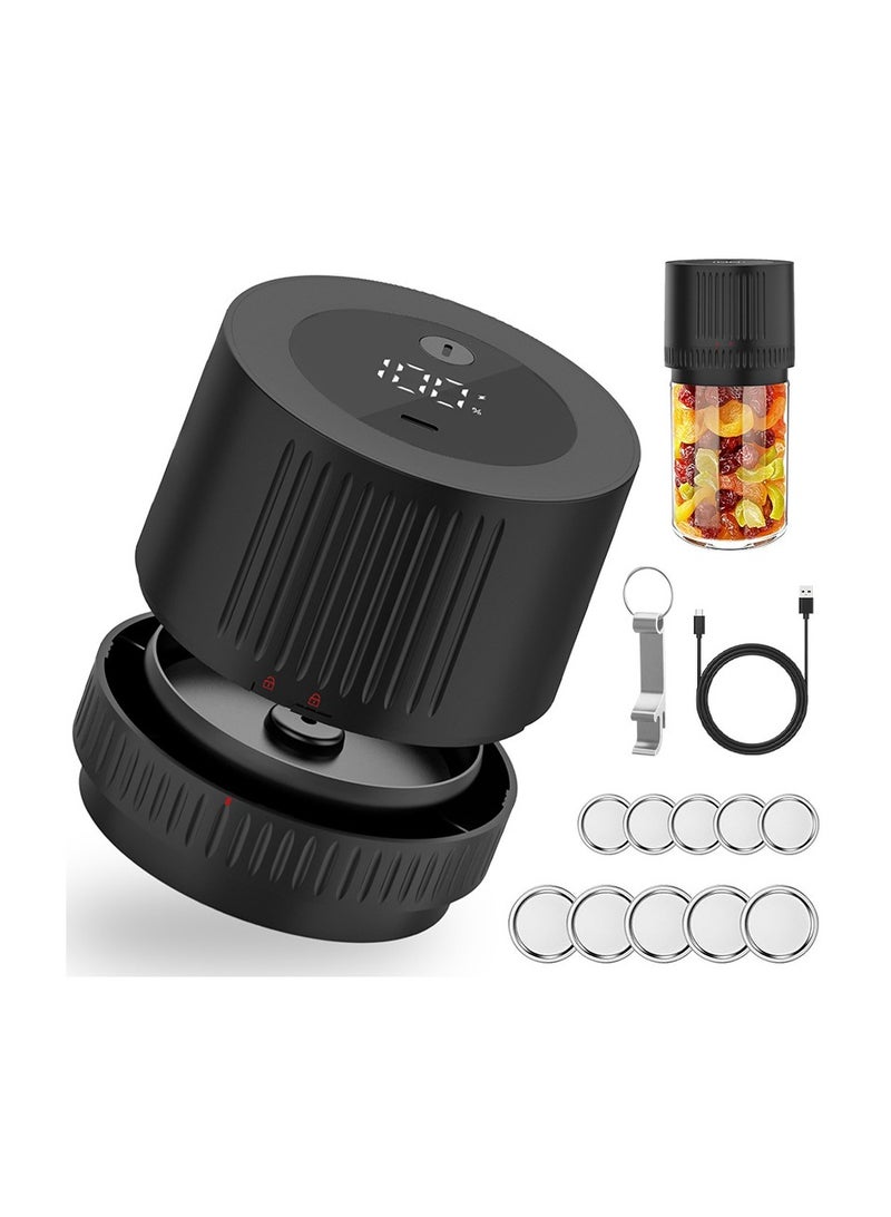 Electric Mason Jar Vacuum Sealer Kit.Portable Rechargeable Mason Jar Vacuum Sealer for Regular Mouth and Wide Mouth Mason Jars.Used for Storage of Freeze Dried Food,Preservation of Food.  - Image 1