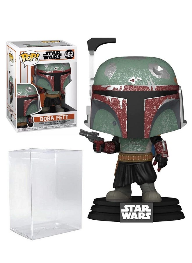 Funko Star Wars The Mandalorian Boba Fett Funko Pop (Bundled With Compatible Plastic Pop Box Protector Case)  - Image 1