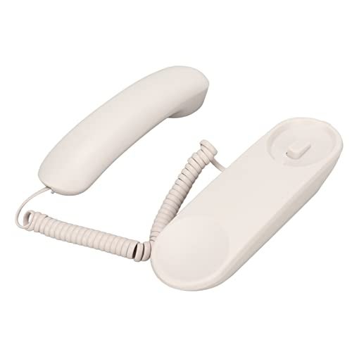 GUPE Landline Corded Telephone, Clear Sound Sensitive Wall Telephone Plug and Play Redial Big Buttons for Hotel for Office (White) - Image 5