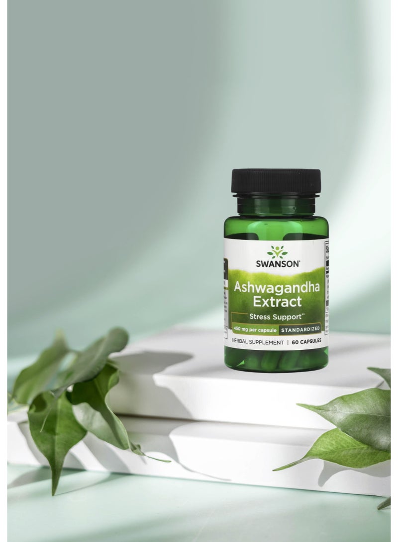 SWANSON Ashwagandha Extract Standardized 450 mg 60 Capsules - Image 3