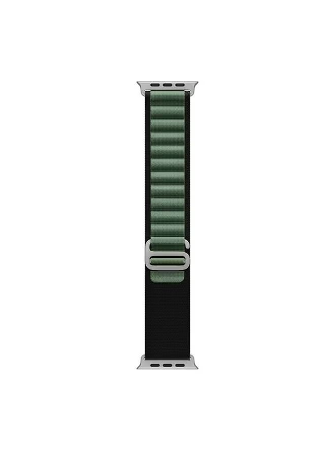 vesus apple Watch Alpine Loop Band 49mm/45mm/44mm Nylon woven Sport strap compatible with iwatch series 8/ultra/7/SE/6/5/4/3/2/1 Green/Black - Image 3
