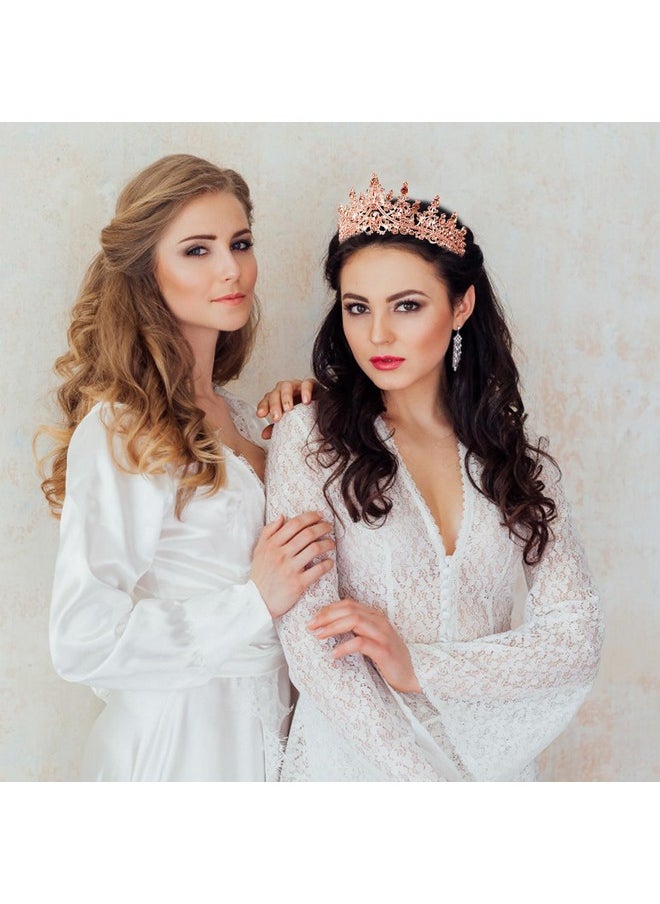 Velscrun VELSCRUN Birthday Tiara Crowns for Women Girls Rose Gold Crystal Birthday Girl Headband Sash Elegant Princess Crown Happy Birthday Party Decorations Women Sisters Birthday Gift Hair Accessories  - Image 2