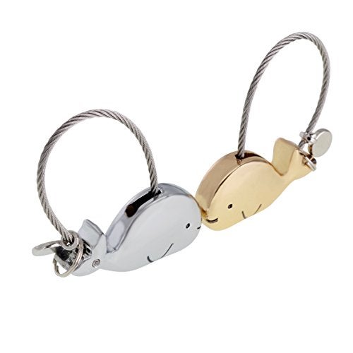 ASHMITA Cute Kiss Whale Couple Keychain for Women Charm Romantic Valentine Gift - Image 2