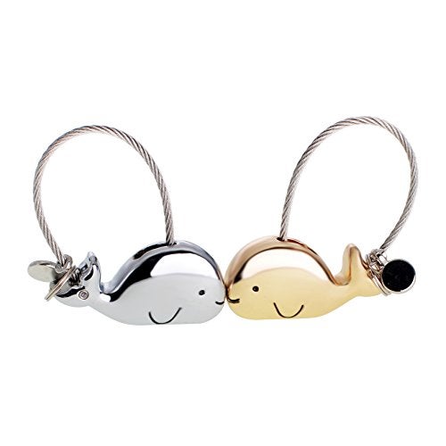 ASHMITA Cute Kiss Whale Couple Keychain for Women Charm Romantic Valentine Gift - Image 1