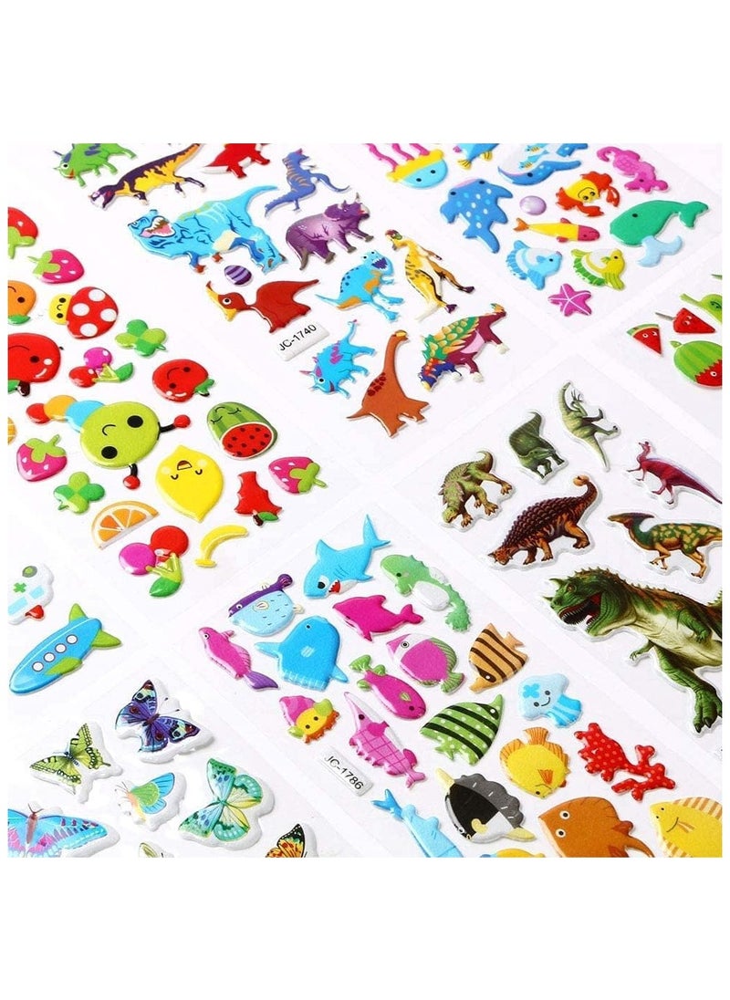 Mumoo Bear 3D Stickers for Kids Puffy Stickers 550+ Children Stickers 22 Variety Sheets for Rewarding Gifts, Scrapbooking Including Animals, Fish, Dinosaurs, Numbers, Fruits, Trucks, Butterfly and More  - Image 3