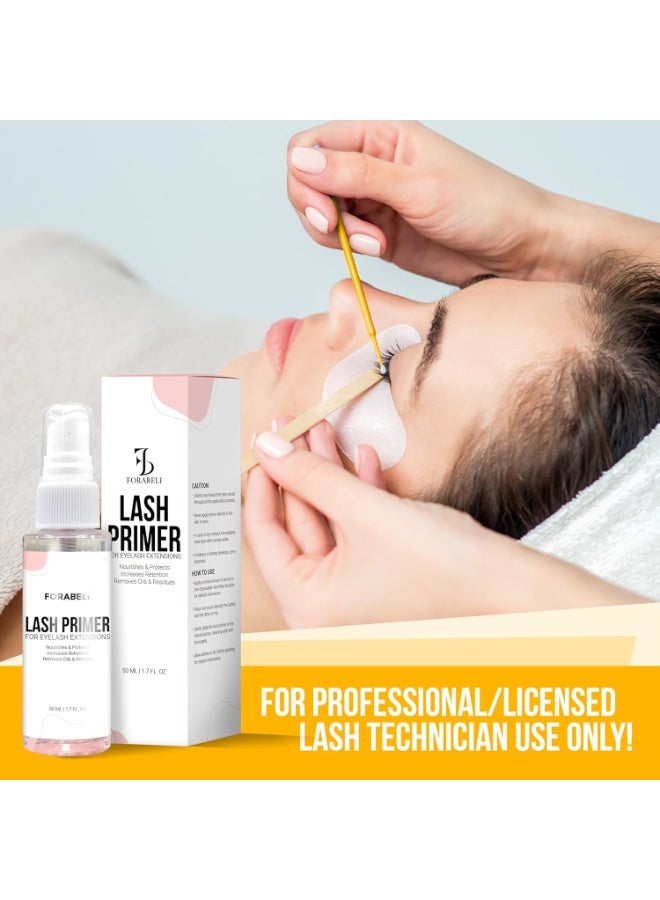 Forabeli Forabeli Lash Primer for Lash Extensions Spray 50ml - Pro-Grade, Faster Prep for Superior Eyelash Retention  - Image 2