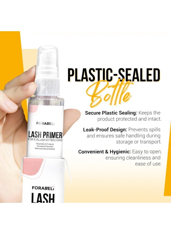 Forabeli Forabeli Lash Primer for Lash Extensions Spray 50ml - Pro-Grade, Faster Prep for Superior Eyelash Retention  - Image 5