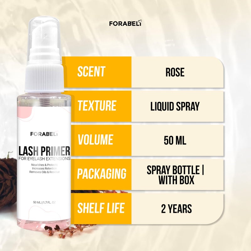 Forabeli بخاخ برايمر للرموش من فورا بيلي 50 مل - احترافي، تحضير أسرع لثبات رموش ممتازة - Image 3