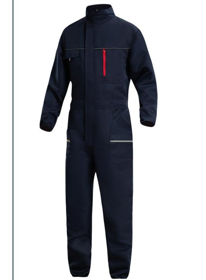 NIBEMINENT بدلة عمل مقاومة للغبار للرجال بأكمام طويلة وخطوط عاكسة لمواقع المصانع والمختبرات وورش البناء - Image 1