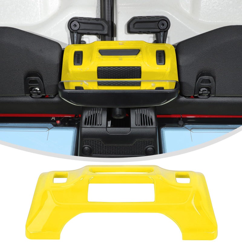 Linskip OneTouch Roof Panel Trim Compatible with 2024 2025 Jeep Wrangler JL 4XE Gladiator JT Overhead Feature Decor Cover for Jeep Wrangler Interior AccessoriesYellow
