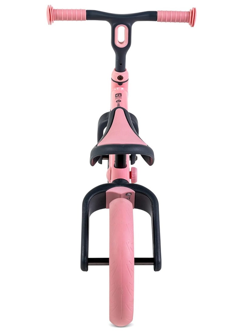 Yvolution Junior Balance Bike, Pink, Multi-Adjustable Handlebar and Seat  - Image 2