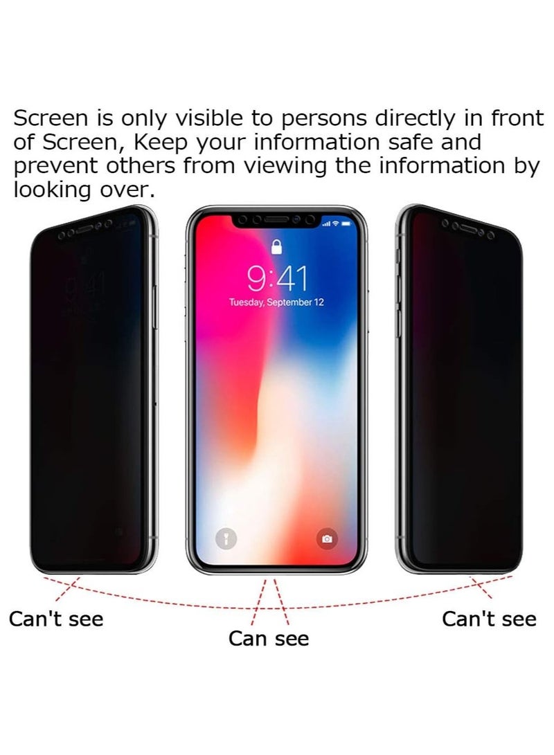 2 Pack Privacy Screen Protector for ZTE Nubia Neo 2 Support Fingerprint Unlock,High hardness Tempered Glass Film,Anti-Scratch Case Friendly  - Image 2