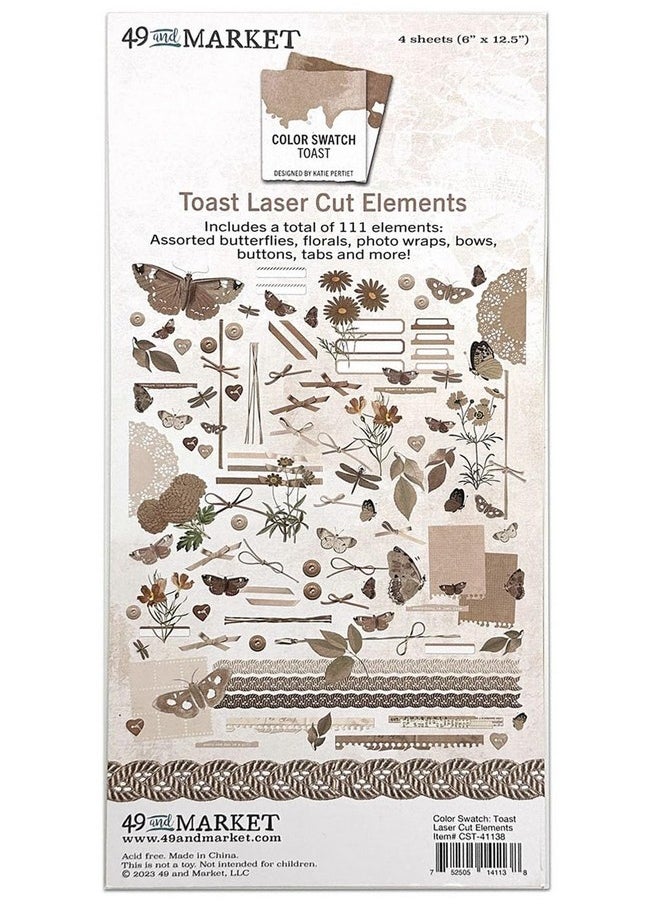 49 آند ماركت عينة اللون: Toast Laser Cut Outs-Elements، متعدد الألوان  - Image 1
