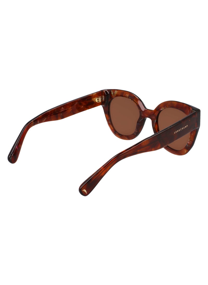 Women's UV Protection Round Shape Acetate Sunglasses LO750S-237-4923 - Lens Size: 49 - Textured Brown - pzsku/Z409F16EABD12190338BEZ/45/_/1721814340/6c0cfb27-3b2c-42a3-bbaa-75cddcd280e4