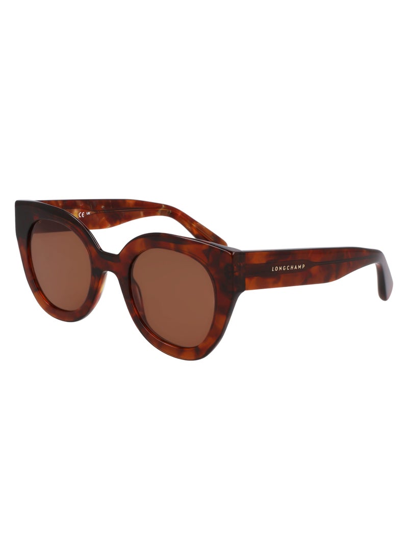 Women's UV Protection Round Shape Acetate Sunglasses LO750S-237-4923 - Lens Size: 49 - Textured Brown - pzsku/Z409F16EABD12190338BEZ/45/_/1721814342/9e9737fe-3cd2-4b8a-b9ca-1a0cf7e21571