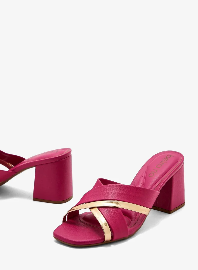 Beira Rio Magenta Block Heel Sandals for Women – Stylish Ladies Heels Sandals for Everyday Wear for Women | Best Price UAE