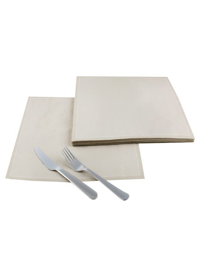 FIVE STAR NAPKINS مناديل فايف ستار، مناديل عشاء قطنية 100%، مناديل عشاء، مناديل للاستخدام مرة واحدة، للاستخدام اليومي، المناسبات، حفلات الاستقبال، مناديل الحفلات، خدمات الطعام، حفلات الزفاف، مناديل قطنية، عبوة كبيرة، 25 منديل، لون رملي - Image 2