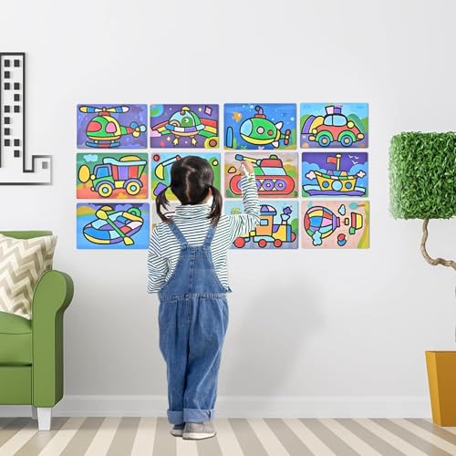 TINY TOYS CO DIY Art & Craft Kits for Boys/Girls 4-8years Old Mess Free No Glue,No Scissors Art Kits, Fun Activity Drawing for Child (SANDART KIT) - Image 3