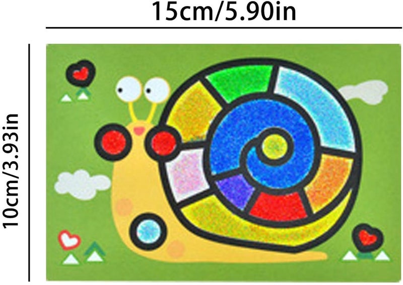 TINY TOYS CO DIY Art & Craft Kits for Boys/Girls 4-8years Old Mess Free No Glue,No Scissors Art Kits, Fun Activity Drawing for Child (SANDART KIT) - Image 4