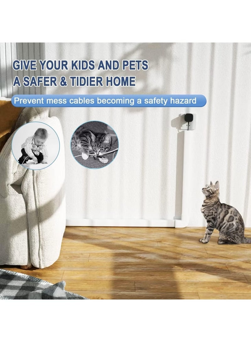 Ailily Cord Cover Raceway Kit White, 4m Cable Cover Channel, Paintable Cord Concealer System Cable Hider, Cord Wires, Hiding Wall Mount TV Powers Cords in Home Office - Image 4